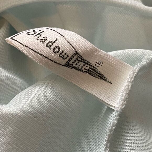 Vintage Shadowline Nightgown and Robe Set Size Medium Lace Flowers lBlue USA - Picture 12 of 17